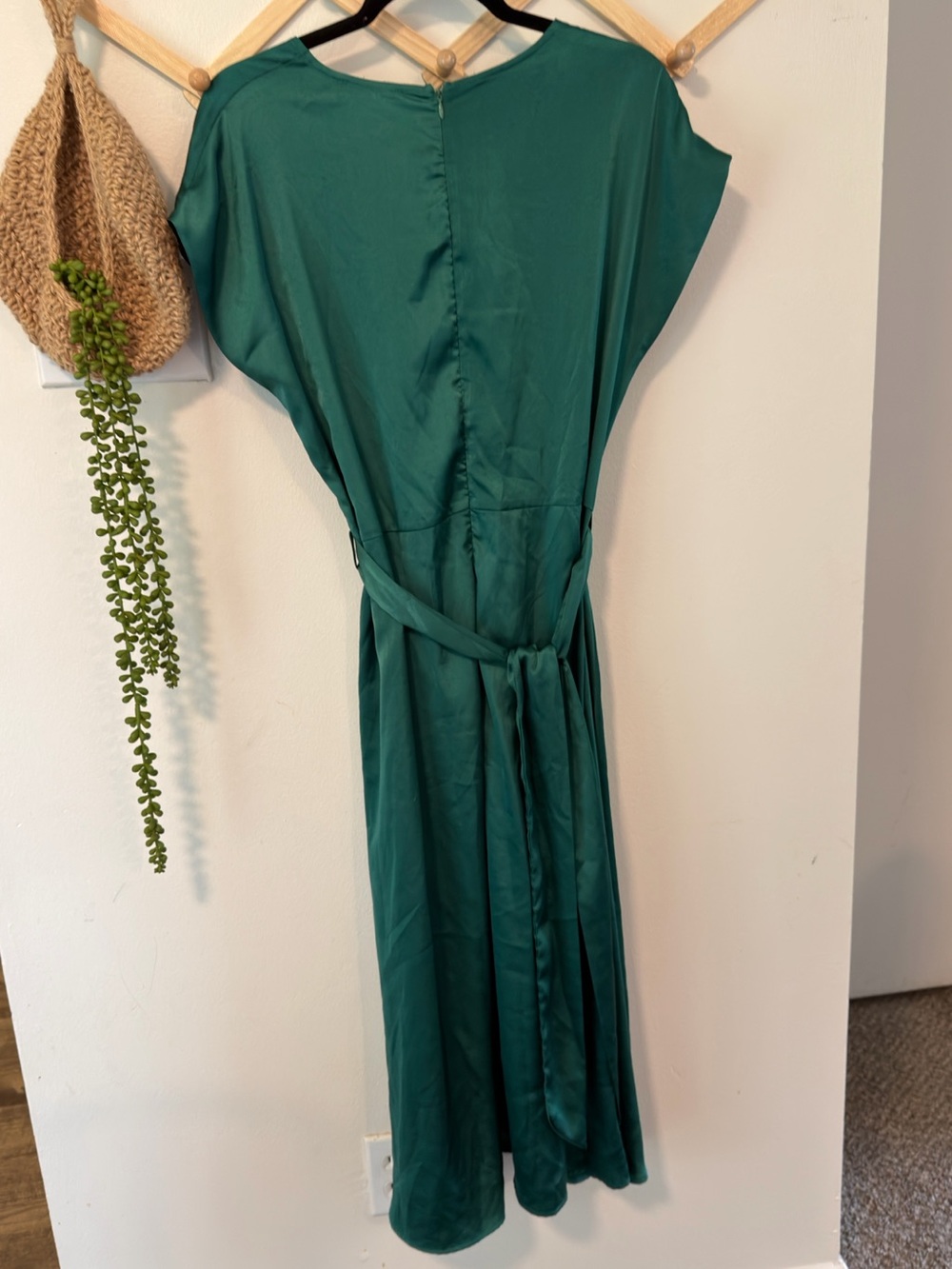 PRETTYGARDEN Midi Dress L Emerald Green - Picture 3 of 5